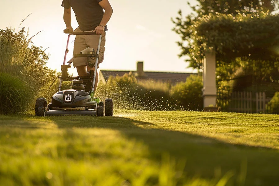 electric start lawn mowers self propelled