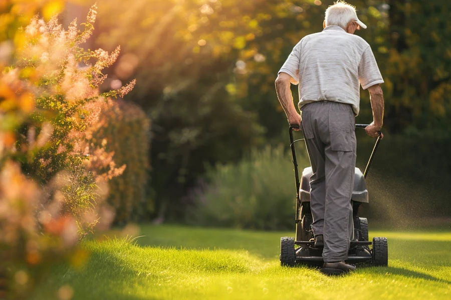 electric start lawn mowers self propelled