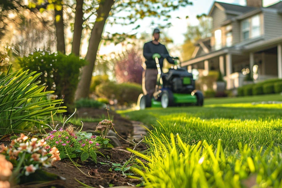 self propelled battery lawnmower