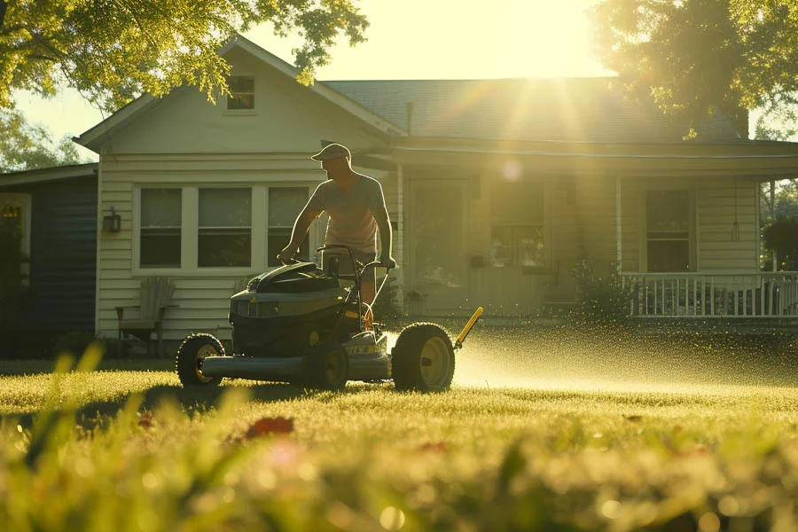 electric start lawn mowers self propelled